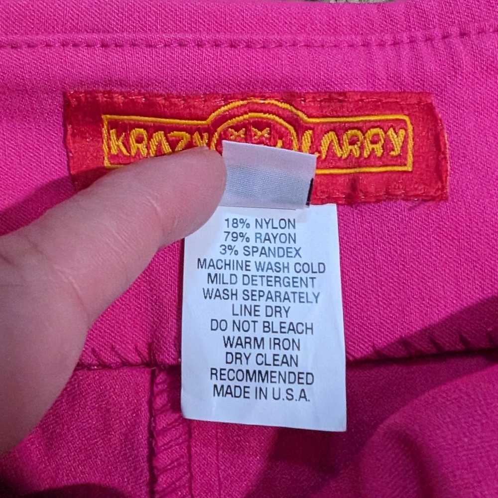 Krazy Larry Pink Skinny Pants Sz 6 - Picture 3 of 6